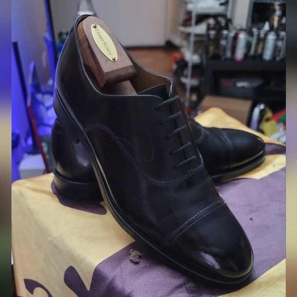 Brunello Cucinelli black cap toe oxfords - Picture 5 of 12